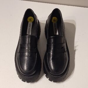 STEVE MADDEN Lolo Penny Loafer Shoes Women's Size 8 Black